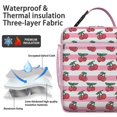 thumbnail image 2 of Sac à Lunch Cerise – Motif de Fruits Cerises Rouges Mignon Design Esthétique pour Amateurs de Cerises Illustration d'Art de Bonbons Rose Doux Sac Isotherme Réutilisable, 2 of 6