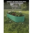 thumbnail image 2 of EastVita 2Pcs 10x4x1.5FT Galvanized Steel Raised Garden Bed , Outdoor Large Planter Boxes with Easy Assembly for Vegetables，Fruits，Flowers，Durable Green Raised Garden Bed，Green, 2 of 6