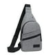thumbnail image 2 of Bolsa de pecho para viajar | Mochila mensajera Mini Crossbody de tela Oxford | Correa ajustable, bolsillos de varias capas, encaja en el móvil | Negro gris azul marino 30x17x5cm, 2 of 7