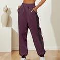thumbnail image 2 of Audhol Comfy Sweatpants Women, Women's Fashionable Casual Thin High Waist Loose Sports Pants Comfortable High Waist Jogging Trousers with Pocket Casual Sweatpants Thin Sweatpants Women Wine XL, 2 of 6