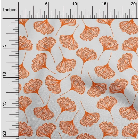 oneOone Cotton Cambric Orange Fabric Artistic Sewing Fabric By The Yard Printed Diy Clothing Sewing Supplies 42 Inch Wide-6BS