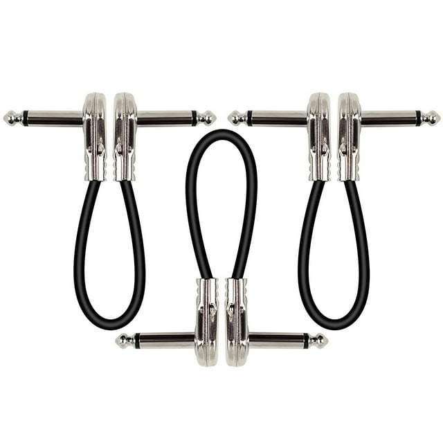 3 Pcs Câbles de Pédale à Effet Simple Piste Professionnelle pour Guitare Électrique