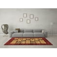 thumbnail image 3 of Ahgly Company Indoor Rectangle Abstract Brown Modern Area Rugs, 7' x 10', 3 of 4