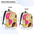 thumbnail image 4 of Daiia Donuts Vintage Canvas Backpack for Men and Women ,Hiking Backpack,Travel Laptop Bag for School,Large Capacity Backpack, 4 of 8