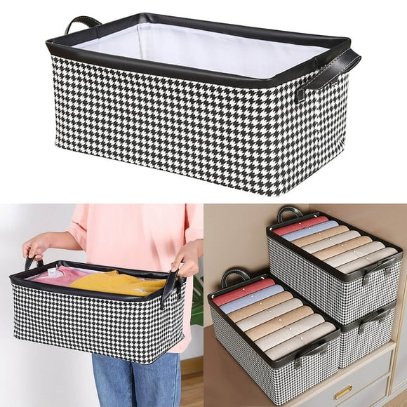 TopLLC Folding Wardrobe Storage Box Sweater Pants Organizing Box Drawer Style Bedroom Storage Box