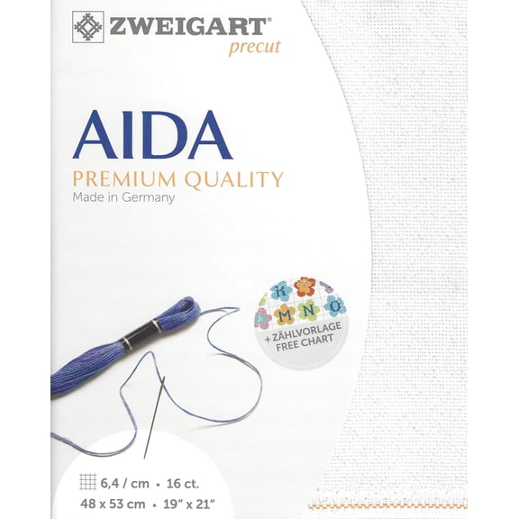 Precut Aida 16 count Opalescent White 3251/11