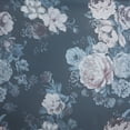 thumbnail image 2 of Madison Park Simone Printed Floral Twist Tab Top Voile Sheer Curtain in Navy, 50"x84", 2 of 8
