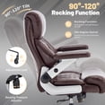 thumbnail image 5 of Qusaphy Big & Tall Office Chair 800LBS Heavy Duty - Ergonomic PU Leather Chair with 5D Armrests, 90°-120° Recline, Silent Wheels, 5 of 9