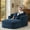 Blue, variant on GNIXUU 49.2"W Oversized Chaise Lounge Chair Indoor, Boneless Sofa Upholstered Sleeper Couch with 3 Throw Pillows and Armrests, Comfy Corduroy Plush Chairs Bed for Living Room,Blue