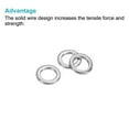 thumbnail image 4 of Uxcell 0.7x2.7x4.5mm Fishing Rings, 50 Pack 304 Stainless Steel Solid Ring Wire Snap Ring for Saltwater Freshwater, 4 of 5