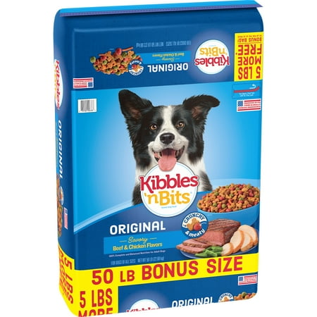 - Kibbles 'n Bits Original Savory Beef & Chicken Flavors Dry Dog Food, 50-Pound