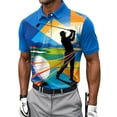 thumbnail image 2 of Fnnxeal Mens Polo Shirts Casual Graphic Golf Summer Collared Short Sleeve Polo Multicolor Shirts for Men Size XL, 2 of 5