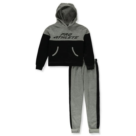 

Pro Athlete Boys 2-Piece Signature Pro Joggers Set Outfit - heather gray/black 2t (Toddler)