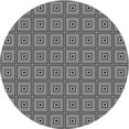 thumbnail image 1 of Ahgly Company Tapis Rond Lavable en Machine Intérieur Transitionnel Gris Foncé, 6 Pieds Rond, 1 of 7