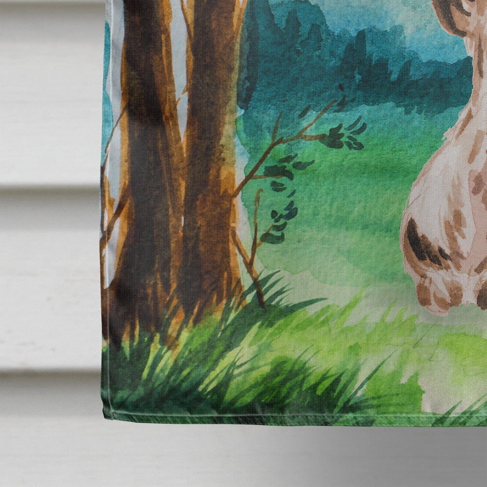 Under the Tree Chocolate Parti Cocker Spaniel Flag Canvas House Size