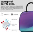 thumbnail image 3 of Insulated Lunch Bag for Women, Floral Print Oxford Fabric Lunch Box, Leakproof Thermal Cooler Tote for Work, School & Picnic, Neon Cyberpunk Print, 3 of 5