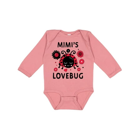 

Inktastic Valentine s Day Mimi s Lovebug Gift Baby Boy or Baby Girl Long Sleeve Bodysuit