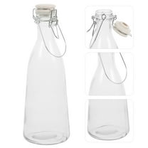 IBASETOY Practical Glass Beverage Bottle with Stopper for Home Use 1 Set