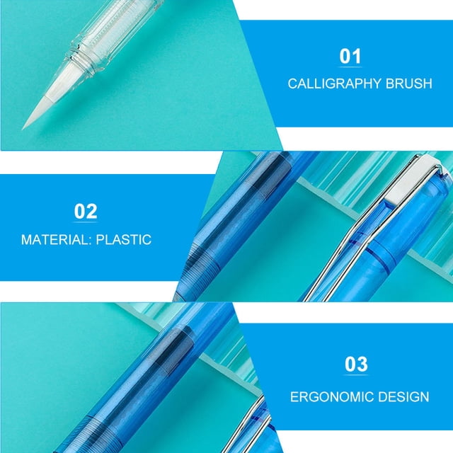 FENGGUIQU 5Ud Calligraphy Brush Pens De Punta Suave Recargables En Colores Surtidos Para Escritura Creativa