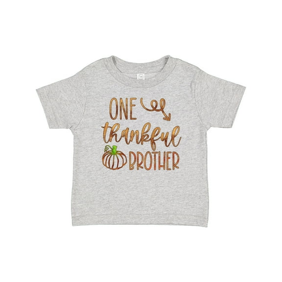 Inktastic One Thankful Brother Thanksgiving Design with Pumpkin Boys Baby T-Shirt