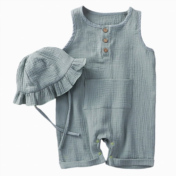CAUYDY 6 9 12 18 Months Preemie Girls Bodysuit Newborn Short Sleeve Romper for Boys Baby Spring Summer Sleepers Infant Pajamas Sizes 3-6 Months,Light Blue