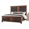 thumbnail image 2 of 66" X 89" X 68" Brown Fabric Cherry Oak Wood Upholstered (Hbfb) Queen Bed, 2 of 3