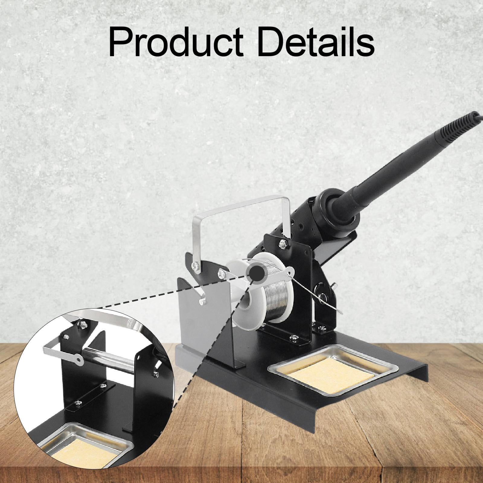 Soldering Iron Holder Stand Support with Adjustable Angle and Sturdy Iron Base for Workshop Beginners DIY Projects