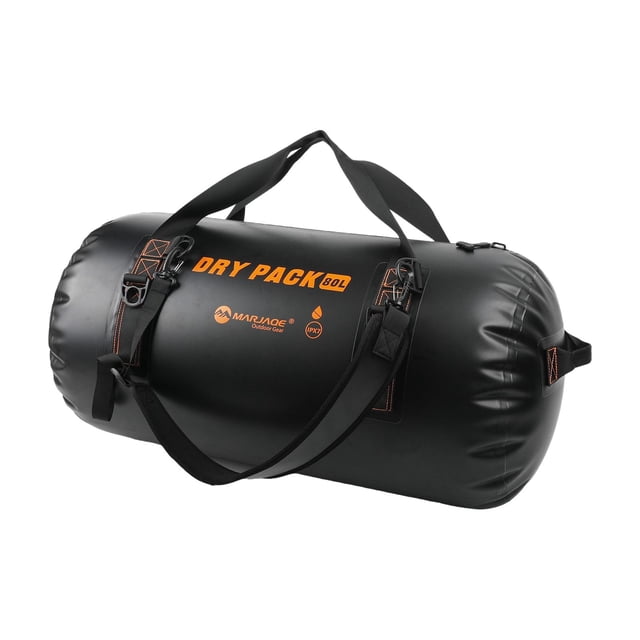 Waterproof Duffle Bags Backpack Keeps Gear Dry Daypack Heavy Duty Travel Duffle Dry Bag for Sailing Kayaking Paddleboarding Camping Floating 80L Diameter 38cm