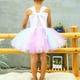 thumbnail image 5 of Vestido Para Niñas, Ropa Para Niñas, Primavera Otoño, Vestido Floral De Malla De Colores Para Niños Pequeños Con Perchas, Vestido De Princesa Azul Claro Odeerbi LM103-7443, 5 of 6