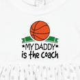 thumbnail image 4 of Inktastic Basketball My Daddy is the Coach Girls Baby Dress, 4 of 5