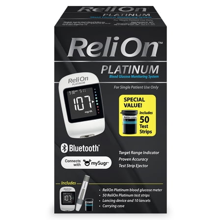ReliOn Platinum Blood Glucose Meter Kit