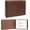 Brown, variant on 3 Rings Check Binder for End-Stub Deskbook Checks, 3 a Page, Fit 3 & 9 Holes Check Faux Leather (9.1"x12.5") (Black)