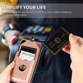thumbnail image 2 of Crossbody Wallet Women Case for Samsung S24 Plus,[RFID Blocking] Credit Card Holder with Should Strap,Premium PU Leather Purse Metal Buckle Folio Flip Cover for Samsung Galaxy S24 Plus, Rosegold, 2 of 8