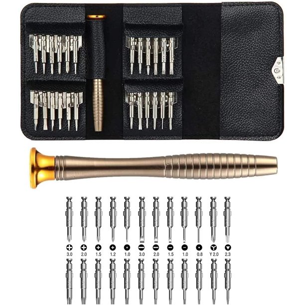 Kit De Destornilladores 25 En 1 Y Puntas Magnéticas Con Estuche, Destornillador Magnético De Precisión, Kit De Destornilladores Torx Para Celular, Computadora Portátil, Relojes, Gafas, Co,11 Feliz Sencillez
