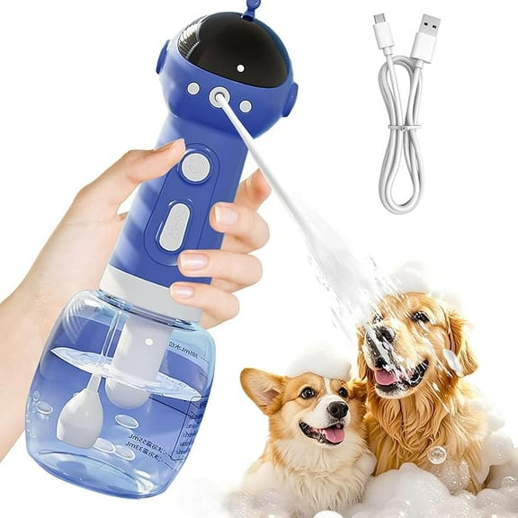 Electric Foaming Shampoo Dispenser for Dog and Cat Bathing, Rechargeable Soap Dispenser for Pet Bathing, Bathroom, Kitchen Sink, Toilet Cleaning, Compact Spray Supplies (Green)