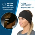 thumbnail image 2 of TrailHeads Ponytail Headband - Adrenaline Series | Women’s Running Headband with Reflective Accents - black, 2 of 6