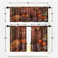 thumbnail image 3 of Fall Kitchen Curtains Autumn Window Curtains and Valances Set 36 Inch, Farmhouse Pumpkin Rustic Short Tier Curtain for Kitchen, Thanksgiving Harvest Small Kitchen Decor, 3 of 6