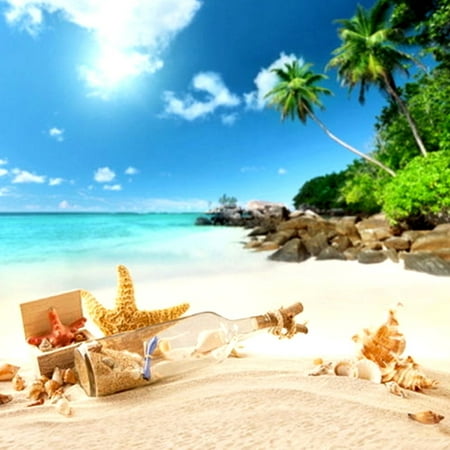 3x5ft Vinyl Fabric Summer Beach Scene Cameras & Photo Background Screen Photography Backdrop  Studio Photo