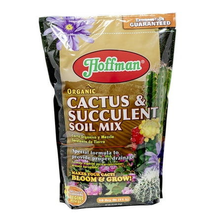 Hoffman Organic Cactus and Succulent Soil Mix, 10-Quart bag (Pack of 1)