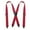 Red, variant on SGFCWSX Men X-Type Adjustable Suspenders, Strong Casual Elastic Straps 3.8cm Width Strap Clip Black