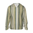 thumbnail image 1 of Balery Colourful stripes Sudadera ligera de manga larga con capucha y protección solar UPF 50+ para hombre y mujer, ideal para pesca y running-Small, 1 of 7