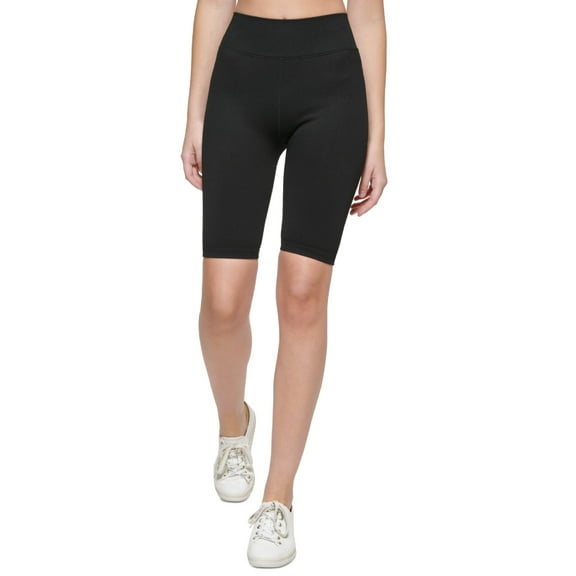 Calvin Klein Women's Ribbed Bike Shorts Black Size Medium