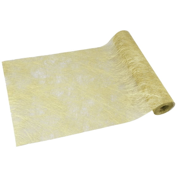 Unique Bargains Non-woven Fabrics Table Runner Machine Dining Table Runner for Home Decoration 65.62ft Gold Tone
