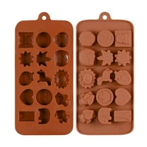 HAMPPLIES Silicone Baking Moulds Food Grade Safe For Oven Freezer Dishwasher In Brown 20 X 10.5 X 1.6 Cm 1Set