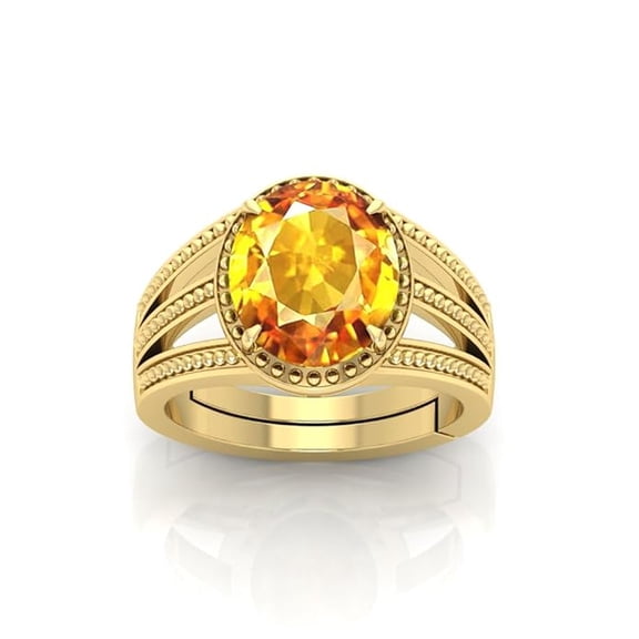 Natural Yellow Sapphire Gemstone Ring Woman And Mens Birthstone Gift Ring Promise Ring