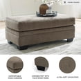thumbnail image 2 of Signature Design by Ashley Stonemeade Upholstered Ottoman, Nutmeg, 2 of 7