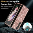 thumbnail image 2 of Mantto Case for Samsung Galaxy Z Fold 3 5G, Slim Glitter Phone Case for Women Girls Slim Thin Cover Rugged Shockproof Protective for Samsung Galaxy Z Fold 3 5G 7.6 inch Case Crystal, Rosegold, 2 of 6
