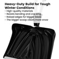 thumbnail image 4 of 54" Snow Shovel with Two D-Ring Handles - Ergonomic and Heavy-Duty Snow Removal Tool with Aluminum Blade and Auxiliary Handle for Extended Reach (Black), 4 of 8