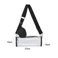 thumbnail image 3 of Bolsa hobo para mujer tipo satchel transparentes a la moda para regalo de cumpleaños (negro) Ehuebsd Para Estrenar, 3 of 9