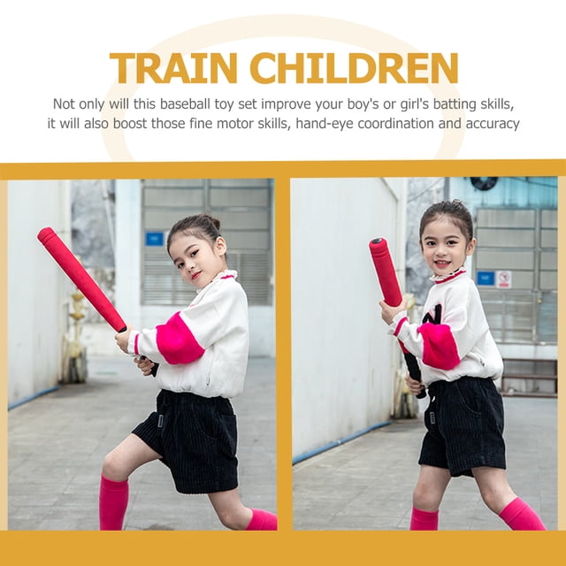 CTIRCHIU Wear-Resistant Baseball Toy for Home Use with EVA Bat 54x6cm 1 Set